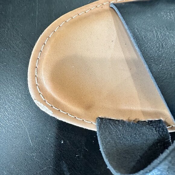 OLD NAVY Faux-Leather Cross-Strap Slingback Sandals Black Size 8.5 - Picture 13 of 15